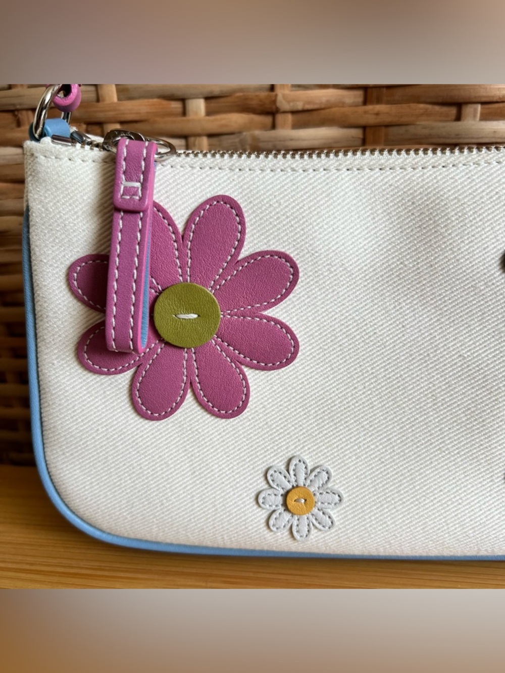 Coach vintage white demi shoulder bag 6754 Shibuya exclusive flower floral - Picture 2 of 11